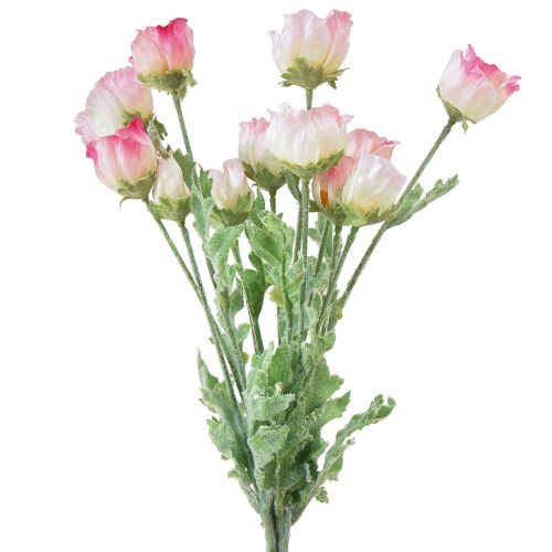 Floristik24 Artificial Poppies Decoration Silk Flowers Pink 42cm 4pcs