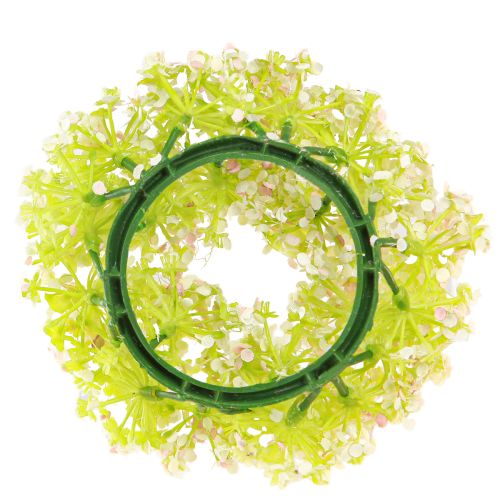 Floristik24 Artificial Flower Wreath Mini Table Decoration White Pink Ø12cm 6 pcs