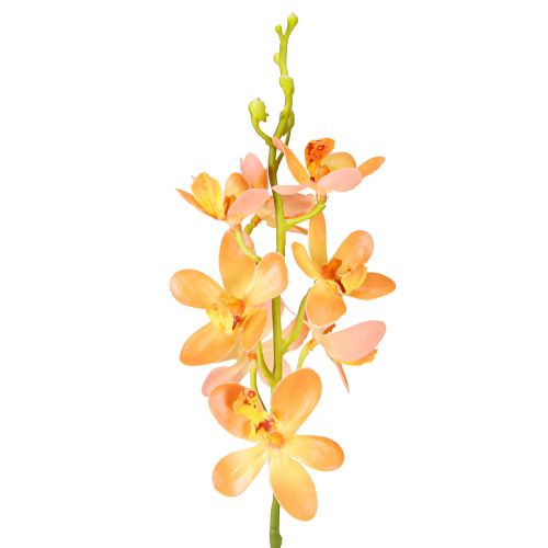 Product Artificial Orchid Branch 8 Flowers Orange L38cm 2pcs