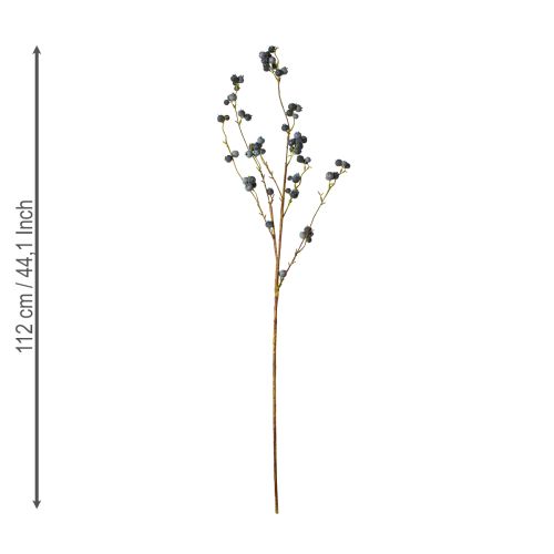 Product Artificial branch with blue berries blueberries 110cm