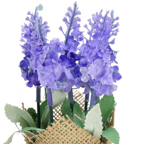 Product Artificial Lavender Artificial Flower Lavender in Jute Bag White/Purple/Blue 17cm 5pcs
