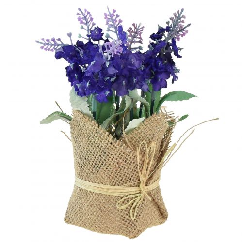 Floristik24 Artificial Lavender Artificial Flower Lavender in Jute Bag White/Purple/Blue 17cm 5pcs