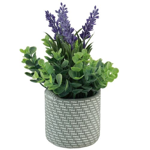 Floristik24 Artificial lavender in pot ceramic purple green H22cm