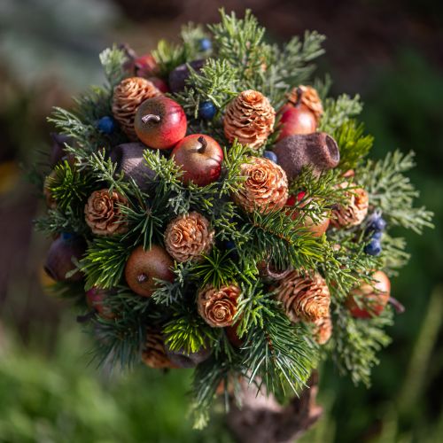 Artificial Fruit Decorative Apples Cox Orange 3.5cm 24 Pieces Scatter Decoration Autumn Decoration | Floristik24.co.uk