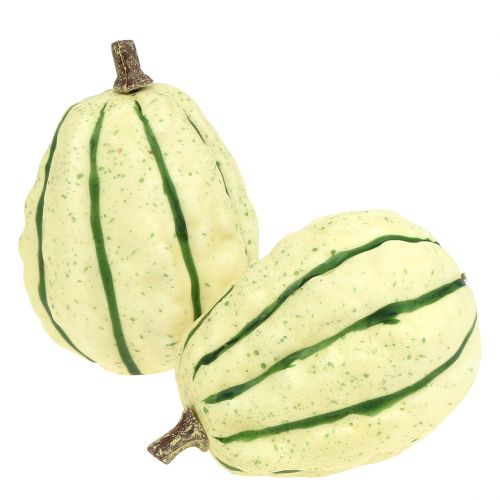 Floristik24 Deco pumpkin cream, green 11cm 6pcs