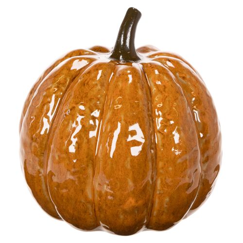 Ceramic Pumpkin Halloween LED Decoration 15cm Orange | Floristik24.co.uk