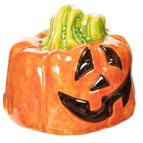 Decorative ceramic pumpkin figurine for autumn and Halloween, 8cm buy online | Floristik24.co.uk