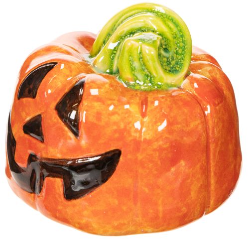 Decorative ceramic pumpkin figurine for autumn and Halloween, 8cm | Floristik24.co.uk