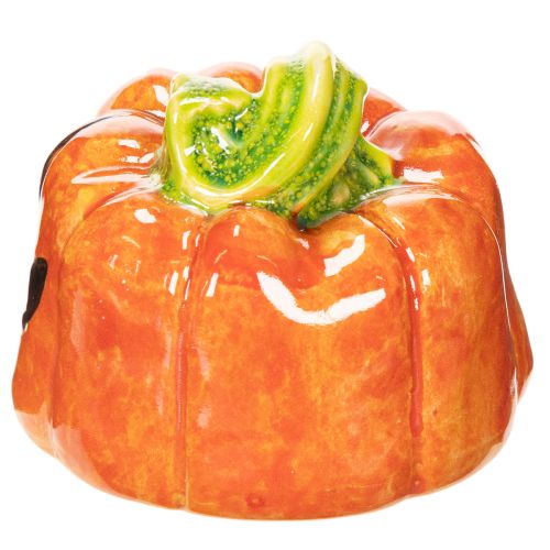 Decorative ceramic pumpkin figurine for autumn and Halloween, 8cm | Floristik24.co.uk