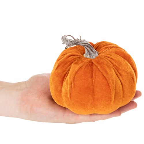 Fabric Pumpkins, 13cm, Set of 3, Orange/Yellow/Red, Indoor Autumn Decoration | Floristik24.co.uk