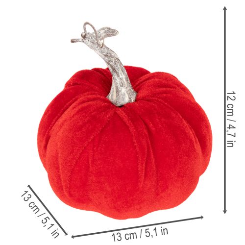 Fabric Pumpkins, 13cm, Set of 3, Orange/Yellow/Red, Indoor Autumn Decoration | Floristik24.co.uk