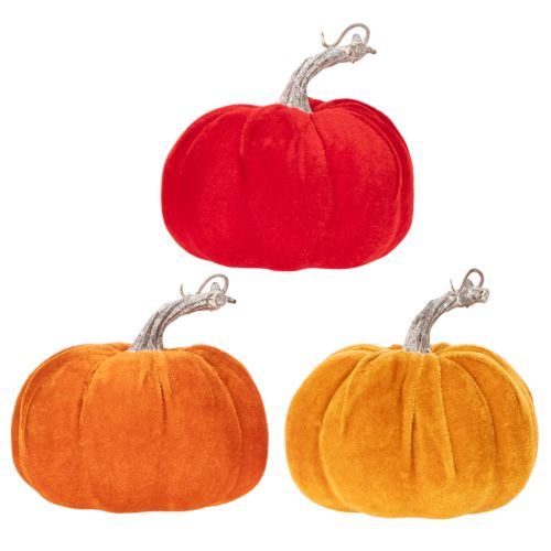 Fabric Pumpkins, 13cm, Set of