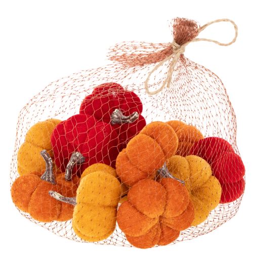 Velvet Mini Pumpkin Set, 5cm,