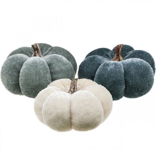 Floristik24 Table decoration autumn decoration pumpkin soft gray beige Ø6.5cm 9pcs