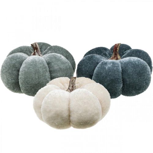 Floristik24 Table decoration autumn decoration pumpkin soft gray beige Ø6.5cm 9pcs