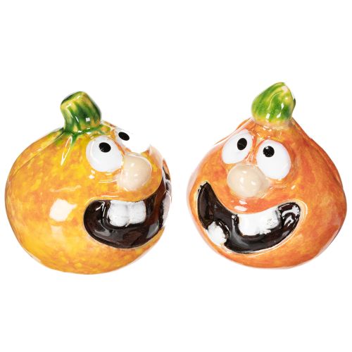 Decorative pumpkin figurine as a fun autumn decoration, 6cm, 2 pieces buy online | Floristik24.co.uk