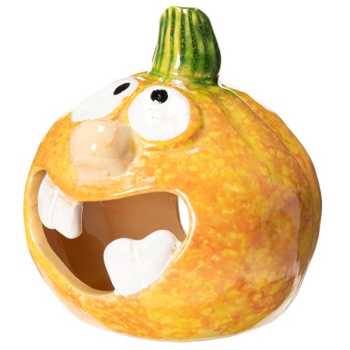 Pumpkin decorative figure and tealight holder, funny face, autumn decoration, 12cm, 2 pieces | Floristik24.co.uk