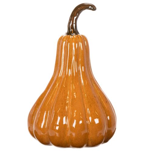 Pumpkin-Shaped Ceramic Decoration, 26cm, Warm Orange | Floristik24.co.uk