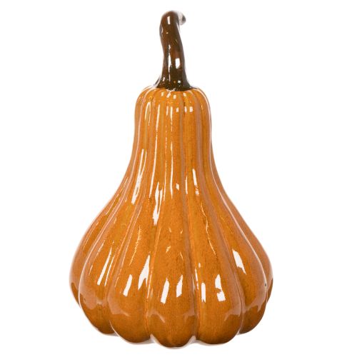 Pumpkin-Shaped Ceramic Decoration, 26cm, Warm Orange | Floristik24.co.uk