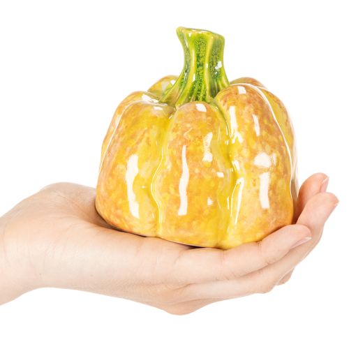 Pumpkin figurine for autumn table decoration, autumn decor, 10cm, 2 pieces | Floristik24.co.uk