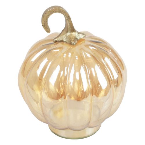 Floristik24 Pumpkin decoration glass glass pumpkin table decoration orange Ø14cm H18cm