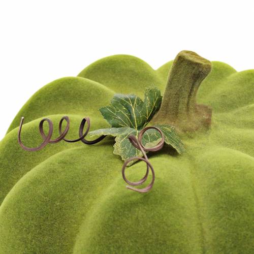 Product Decorative pumpkin flocked moss green 32cm