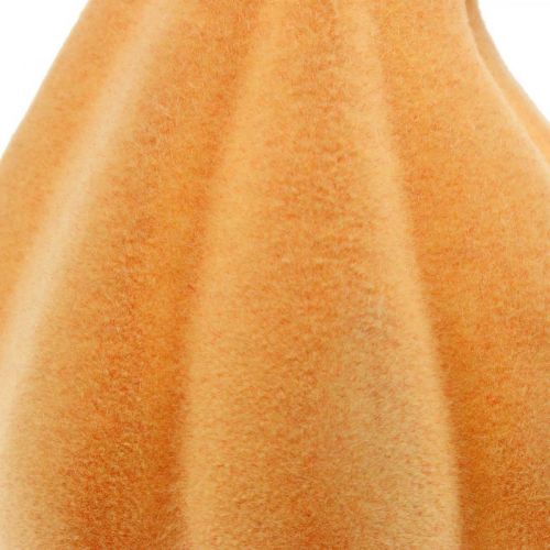 Product Decorative pumpkin curved orange flocked Artificial decorative pumpkin 18cm