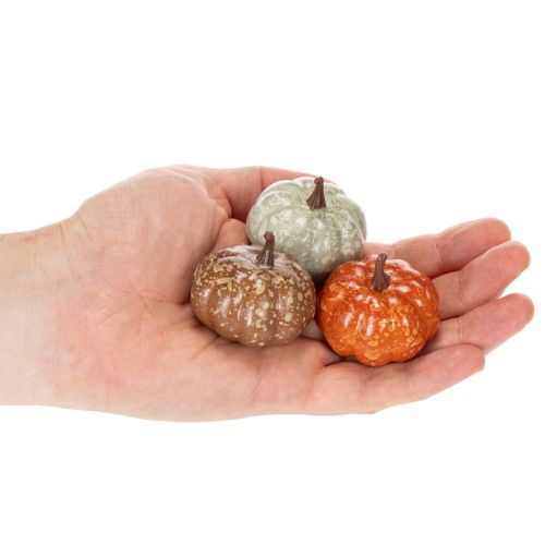 Mini Artificial Pumpkin Decoration Set for Autumn and Halloween, 4cm, Assorted Colors, 24 Pieces | Floristik24.co.uk