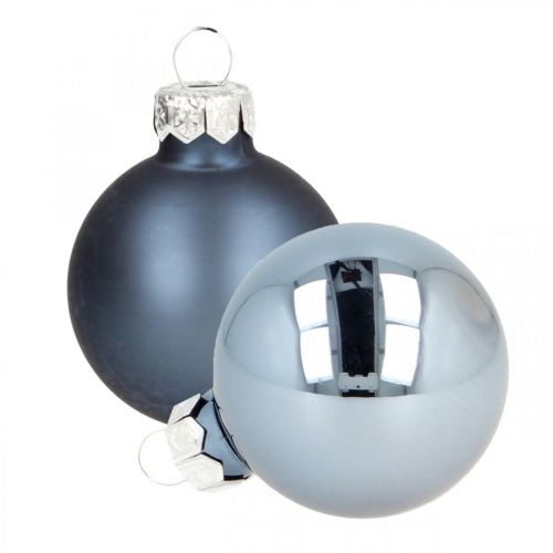 Product Christmas balls glass blue glass ball matt/glossy Ø4cm 60 pieces