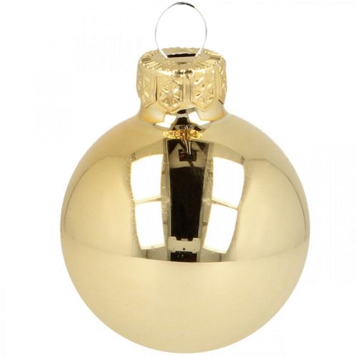 Floristik24 Christmas Balls Glass Gold Glass Ball Matt/Shiny Ø4cm 60 pcs