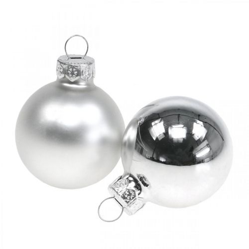 Product Christmas Balls Glass Silver Ball Matt/Shiny Ø4cm 60 pcs