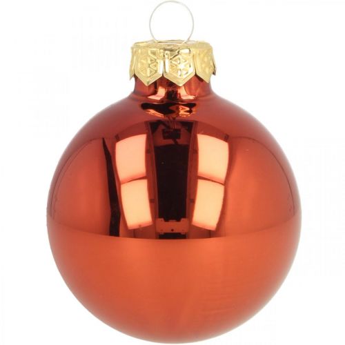Floristik24 Christmas balls glass rust red matt shiny Ø5.5cm 26pcs