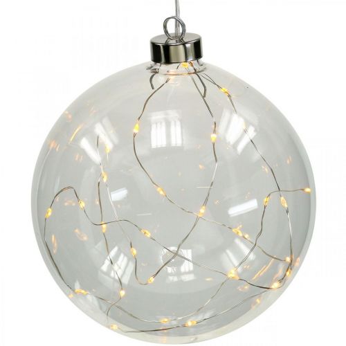 Product Christmas ball LED ball Ø15cm 30L inside warm white timer