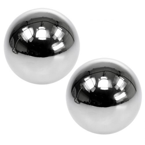 Floristik24 Decorative balls stainless steel Ø11cm 2pcs