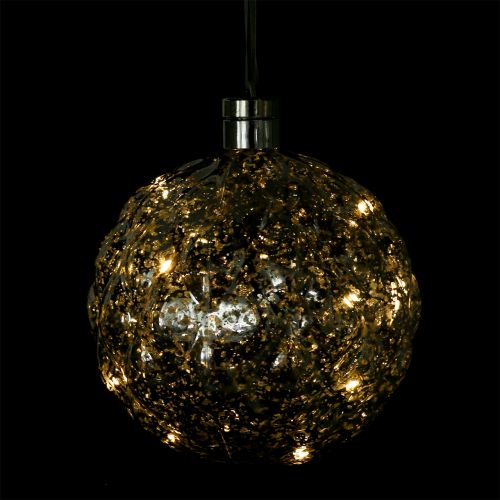 Product Ball plastic silver Ø20cm with 15er LED and batteries