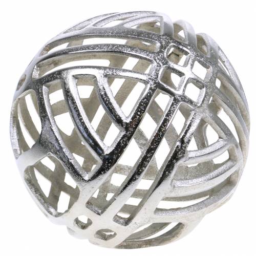 Floristik24 Decorative ball openwork metal silver Ø20cm