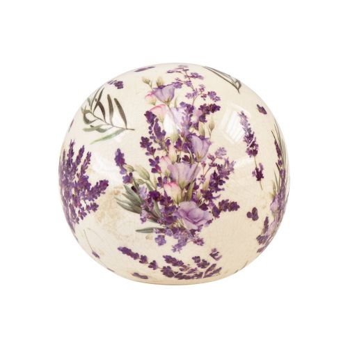 Floristik24 Ceramic ball small lavender ceramic decoration purple cream Ø9.5cm