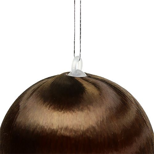 Floristik24 Christmas bauble plastic Ø6cm Brown 6pcs