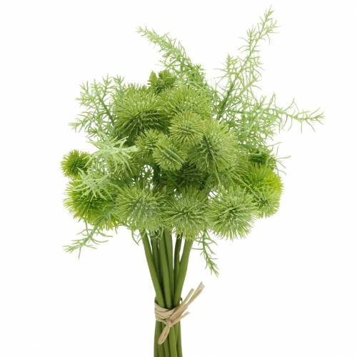 Floristik24 Ball thistle in a bunch artificial green assorted 34cm 10pcs