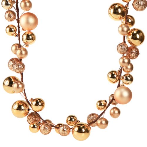 Floristik24 Ball Garland Christmas Garland Christmas Gold 160cm