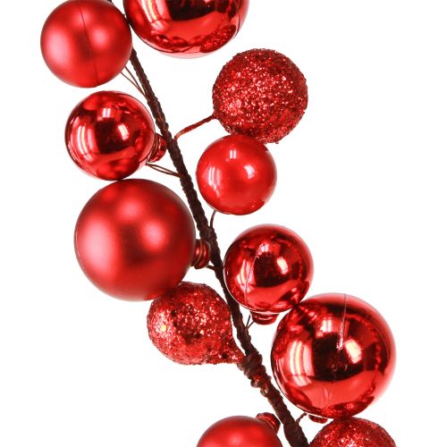 Floristik24 Ball Garland Christmas Christmas Garland Red 160cm