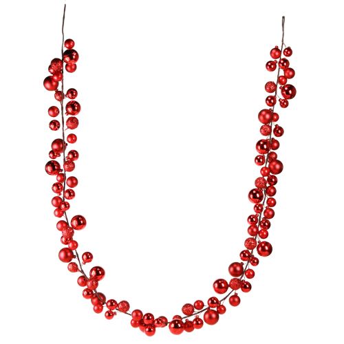 Product Ball Garland Christmas Christmas Garland Red 160cm