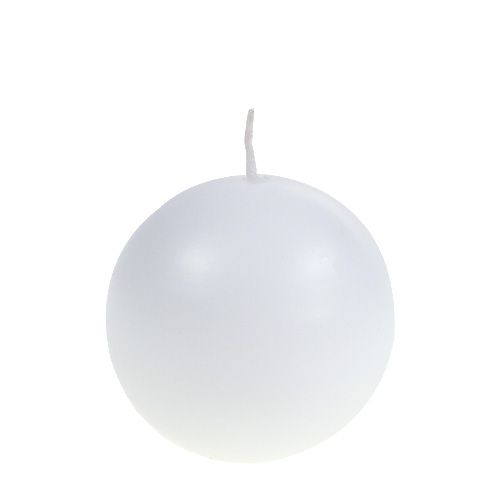 Floristik24 Ball candle 80mm white 6pcs