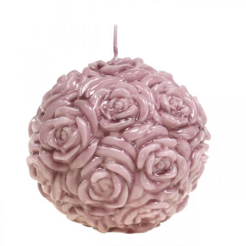 Product Ball candle roses Round candle rose Ø10.5cm