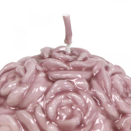 Product Ball candle roses Round candle pink candle decoration Ø7cm