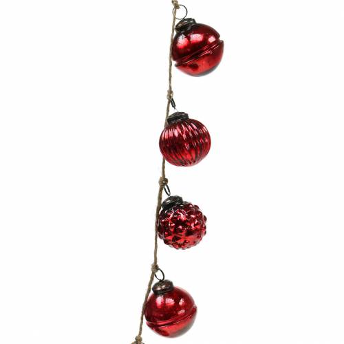 Christmas decoration garland Christmas tree balls red 120cm