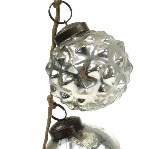 Floristik24 Christmas decoration garland Christmas tree balls champagne 120cm