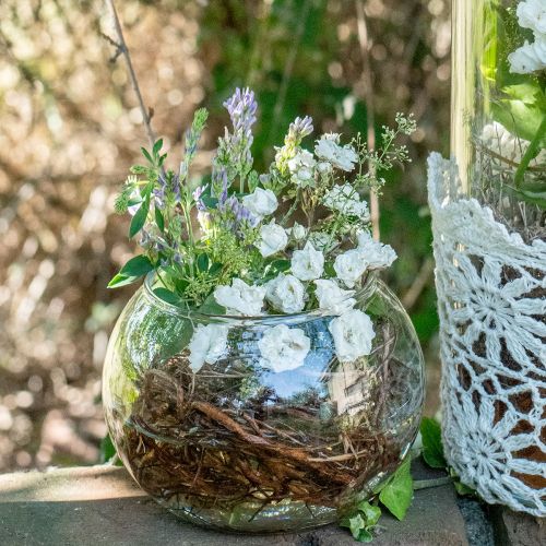 Floristik24 Ball vase glass flower vase round glass decoration H10cm Ø11cm