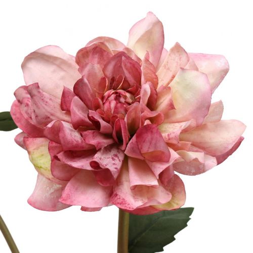 Product Artificial flower dahlia pink blossom with bud H57cm