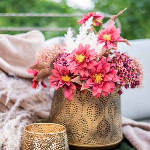 Floristik24 Artificial flower dahlia red, silk flower autumn 72cm Ø9/11cm